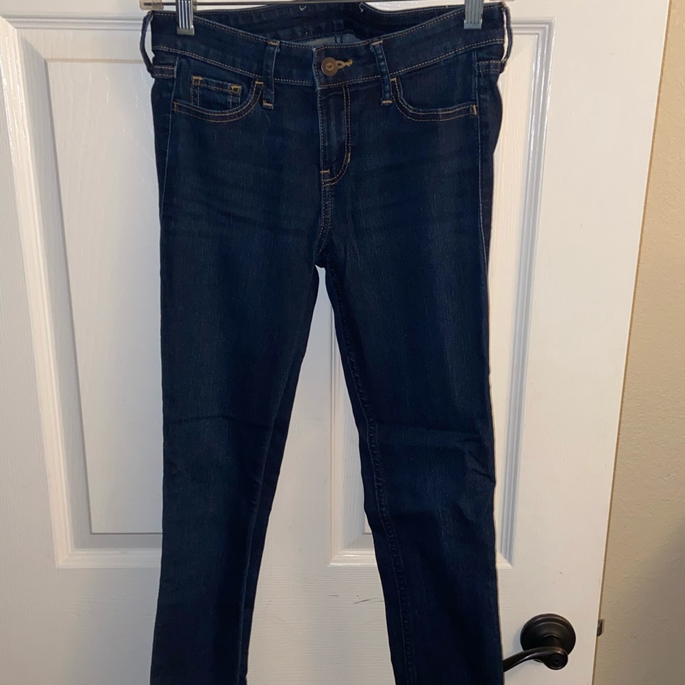 Dark wash skinny hollister jeans